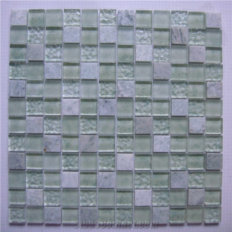 High Quality Glass and Marble Mosaic Tile (HCM-X-040)