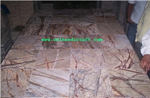 Rainforest Brown , Bidaser Gold, Rainforest Brown Marble Tiles
