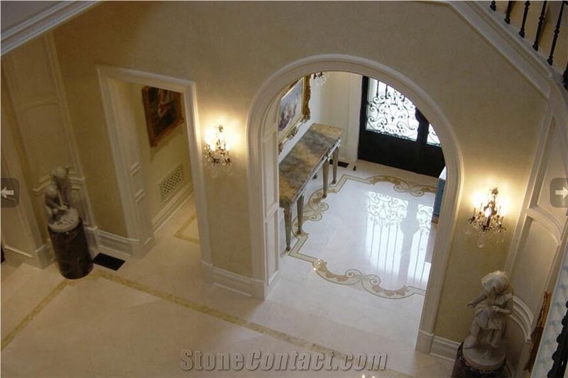 Marble Inlay Entrance Foyer Design