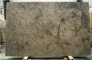 Polished Cali Brun Limestone Slabs, Pierre Brun Limestone