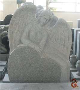 Grey Granite Angel Monuments and Tombstones