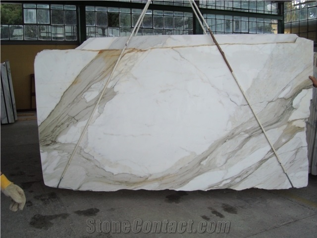 Italian Calacatta Gold Slabs & Tiles, Italy White Marble