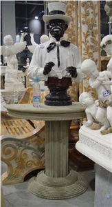 Black Marble Man Statue