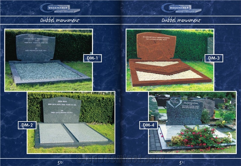 Pearl Blue Granite Double Monuments