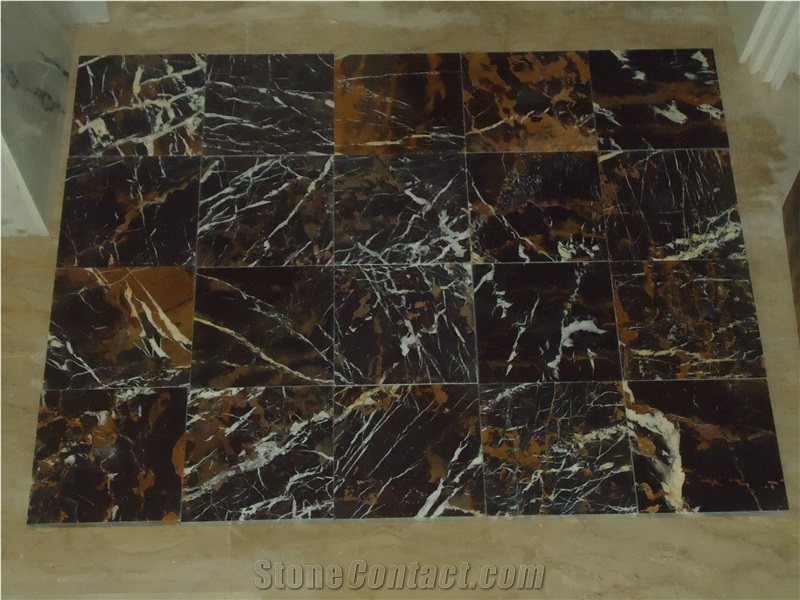 Black and Gold Marble Tiles,Pakistan Black Marble