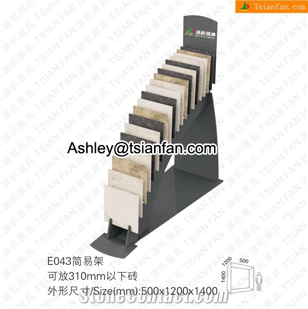 E043 Tile Display Rack,wood Floor Display Rack, Flooring Displays