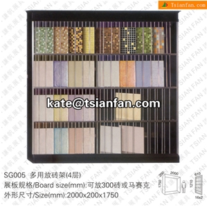 SG005 Stone Display Stand, Slab Display Rack, Ceramic Tile Display Racks, Mosaic Tile Display Shelve