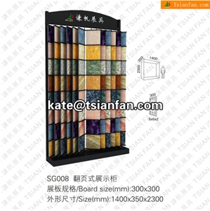 SG008 Stone Display Stand, Slab Display Rack, Ceramic Tile Display Racks, Mosaic Tile Display Shelve