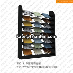 SG011 Stone Display Stand, Slab Display Rack, Ceramic Tile Display Racks, Mosaic Tile Display Shelve