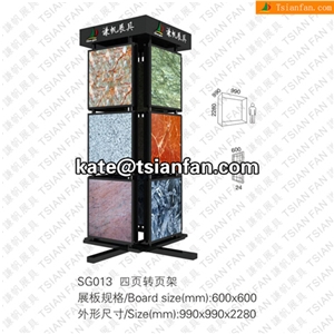 SG013 Stone Display Stand, Slab Display Rack, Ceramic Tile Display Racks, Mosaic Tile Display Shelve