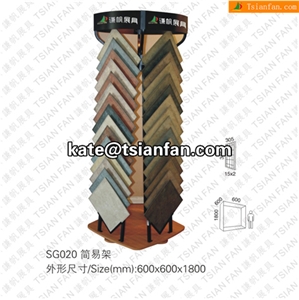 SG020 Stone Display Stand, Slab Display Rack, Ceramic Tile Display Racks, Mosaic Tile Display Shelve