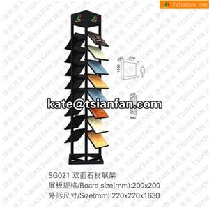 SG021 Stone Display Stand, Slab Display Rack, Ceramic Tile Display Racks, Mosaic Tile Display Shelve