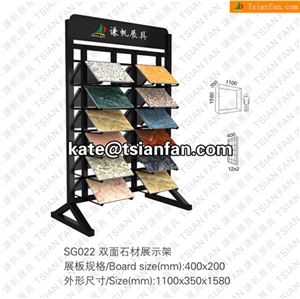 SG022 Stone Display Stand, Slab Display Rack, Ceramic Tile Display Racks, Mosaic Tile Display Shelve