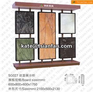 SG027 Stone Display Stand, Ceramic Tile Display Racks, Mosaic Tile Display Shelves, Floor Displays