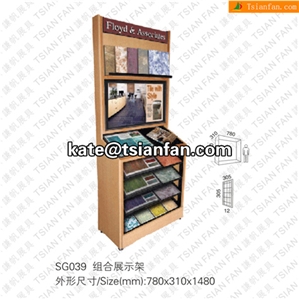 SG039 Promotion Stone Tile Display Stand Rack