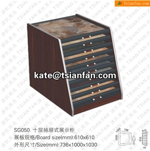 SG050 Reliable Multi-function Stone Tile Display Cabinet Rack