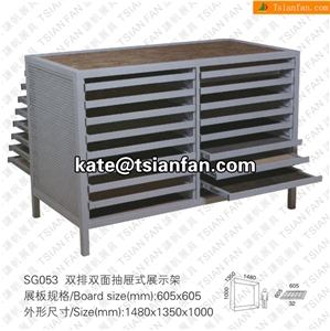 SG053 Metal Drawer Display Shelf