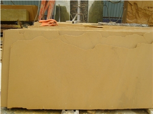 Sandstone Slabs & Tiles, China Yellow Sandstone