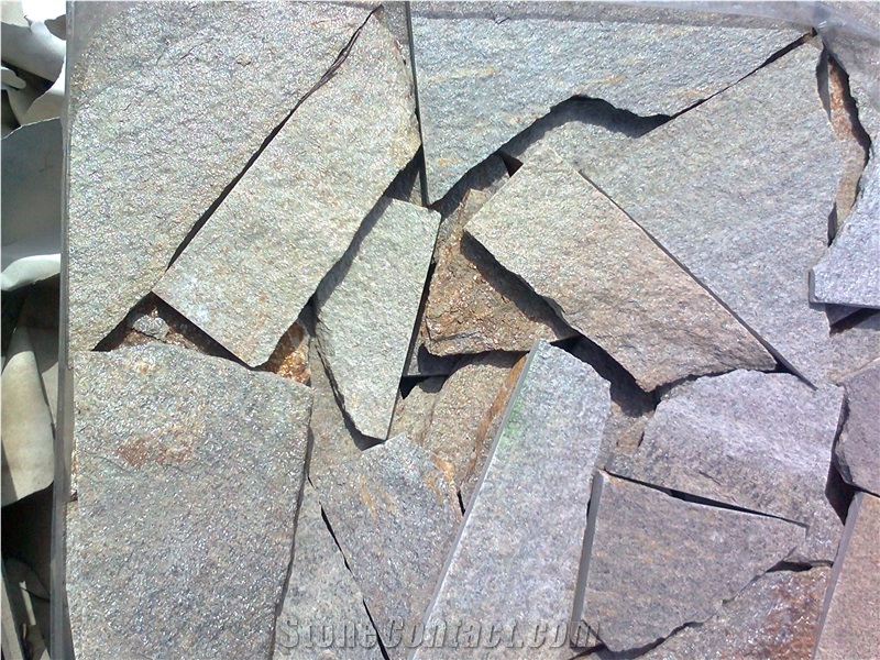 Natural Gneiss Polygonal Tiles (Side Cut),Ivailovgrad Gneiss Flagstone