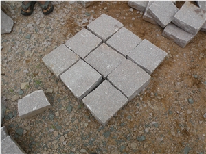 White Granite Cobblestones, Pavers
