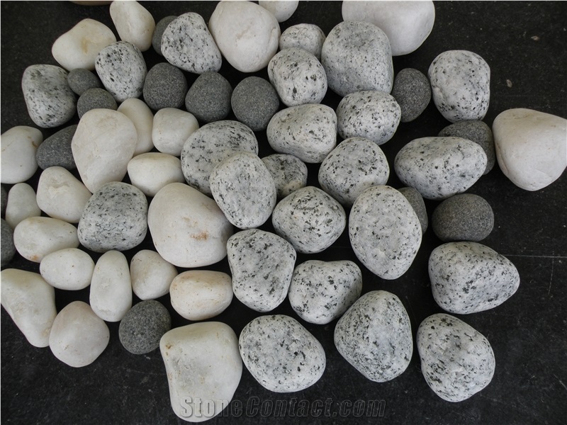 White Granite Cobblestones, Pavers