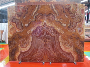 Turkey Red Onyx Slab