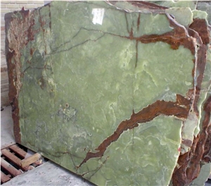 Iran Green Onyx Slabs & tiles, polished onyx floor covering tiles 