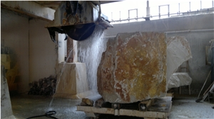 Iranian Beige Marble Blocks, Khubsangan Beige Marble Block