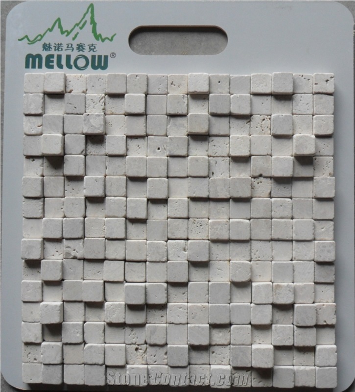Common Size a Grade Big Supply Ability Tumbled Travertine Stone, Beige Travertine Mosaic