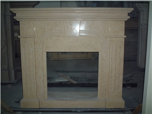 Beige Marble Fireplace, Wholesale and Custom Home Stone Fireplace