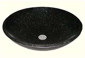 Black Galaxy Granite Sink, Round Black Granite Basins