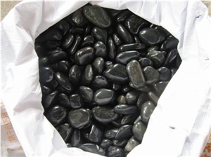 Black Natural Pebble Stone, Natural River Stone