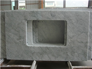 Carrara White Marble Kitchen Countertop on Sale