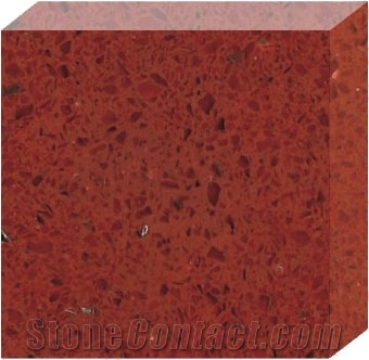 Elegant Red Galaxy Quartz Stone Slab, Sparkle Quartz Tile for Floor