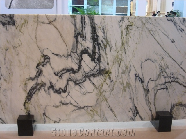 Picasso White Marble Slabs, Marble Big Slabs