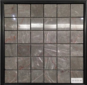 Brown Colour Marble Mosaic, Grey Brown Marble Mosaic