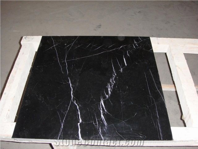 Black Marquina Marble and Tile
