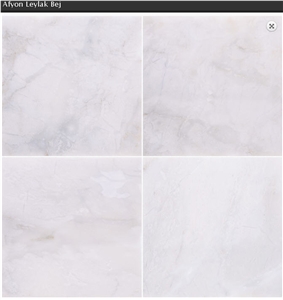 Afyon Lilac Beige Marble Tiles, Turkey White Marble