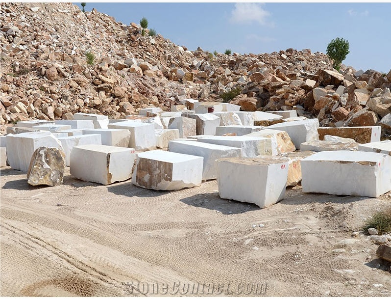 Afyon Sugar Marble Blocks, Turkey White Marble