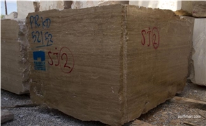 Maroon Travertine Blocks, Iran Brown Travertine