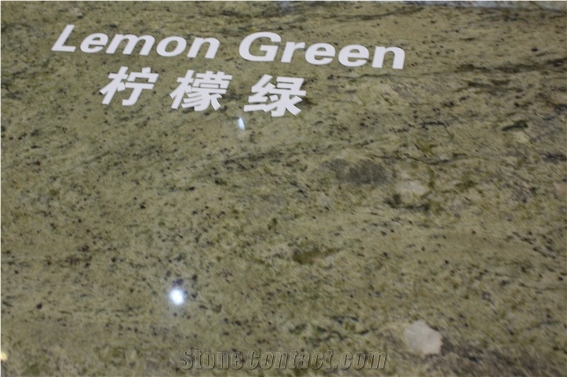 Lemon Green Granite Countertops