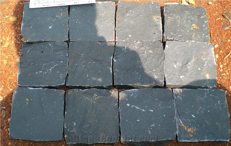 Zhangpu Black Basalt Cobble Stone,China Black Basalt Paver