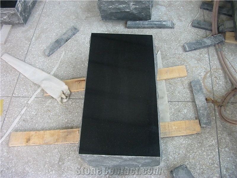 China Absolute Black Granite Tombstone, Shanxi Black Granite Headstone