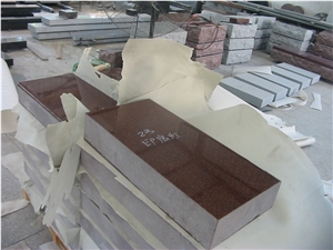 Indian Red Granite Monuments,slants, American Style Tombstone