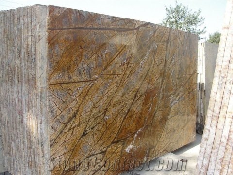 Rainforest Brown Slabs & Tiles, India Brown Granite