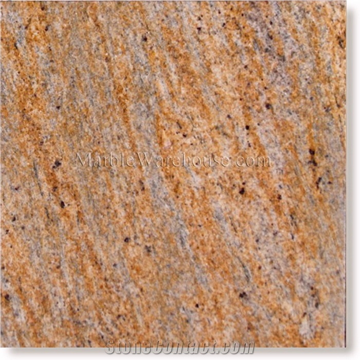 Kashmir Gold Granite Tile 12"x12", India Yellow Granite