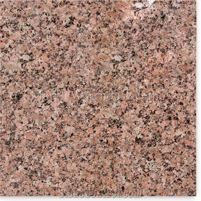 Multicolor Peach Granite Tile 12"x12", China Red Granite