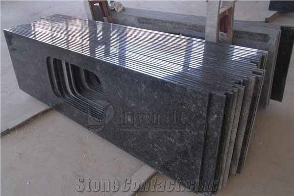 China Butterfly Green Polished Counters, Verde Butterfly Green Granite Kitchen Countertops