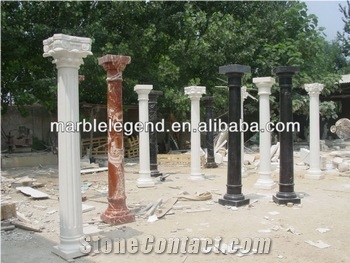 Interior and Outdoor Decorative House Column, Beige Marble Column
