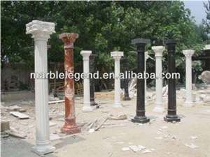 Interior and Outdoor Decorative House Column, Beige Marble Column